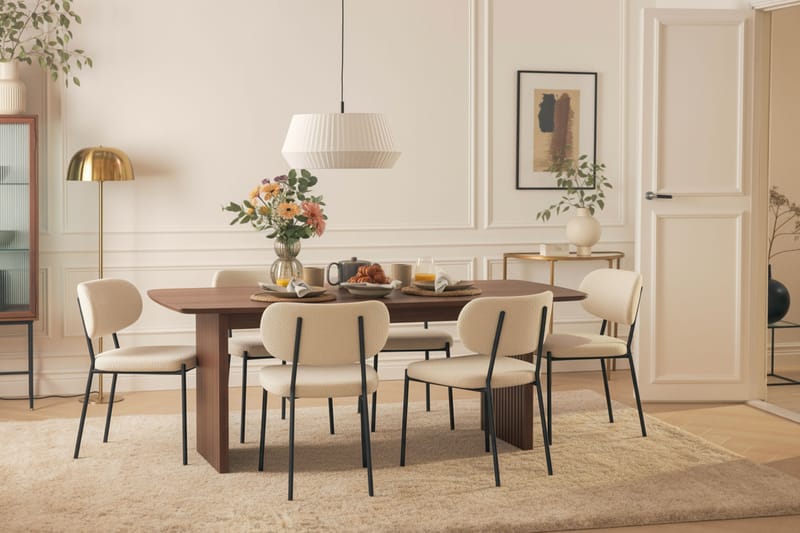 Richeto Matbord Rökt Ek 240 cm - Brun / Ribbad - Möbler - Bord & matgrupper - Matbord & köksbord