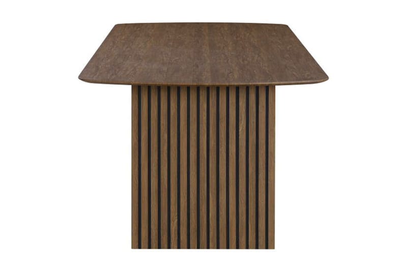 Richeto Ovalt Matbord Rökt Ek 180 cm - Brun / Ribbad - Möbler - Bord & matgrupper - Matbord & köksbord