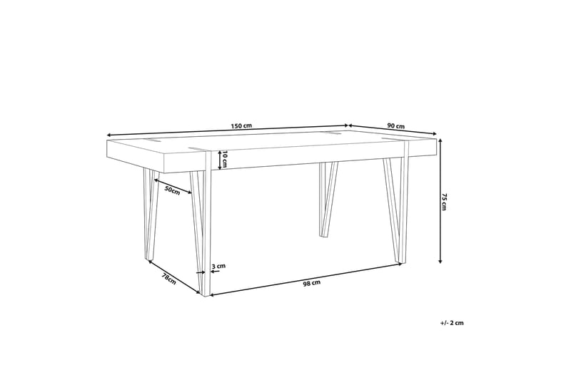 Roundtop Matbord 150x90 cm - Trä/natur - Matbord & köksbord