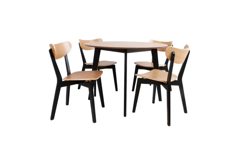 Roxby Matbord 105 cm Ek/Svart, undefined