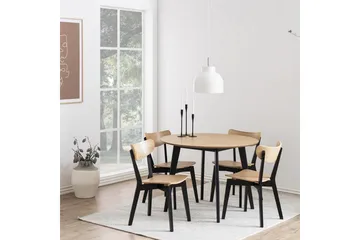 Roxby Matbord 105 cm Ek/Svart - Möbler - Bord & matgrupper - Matbord & köksbord
