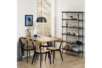 Roxby Rektangulärt Matbord 120x80 cm i Trä med Metallben - Svart|Brun - Möbler - Bord & matgrupper - Matbord & köksbord