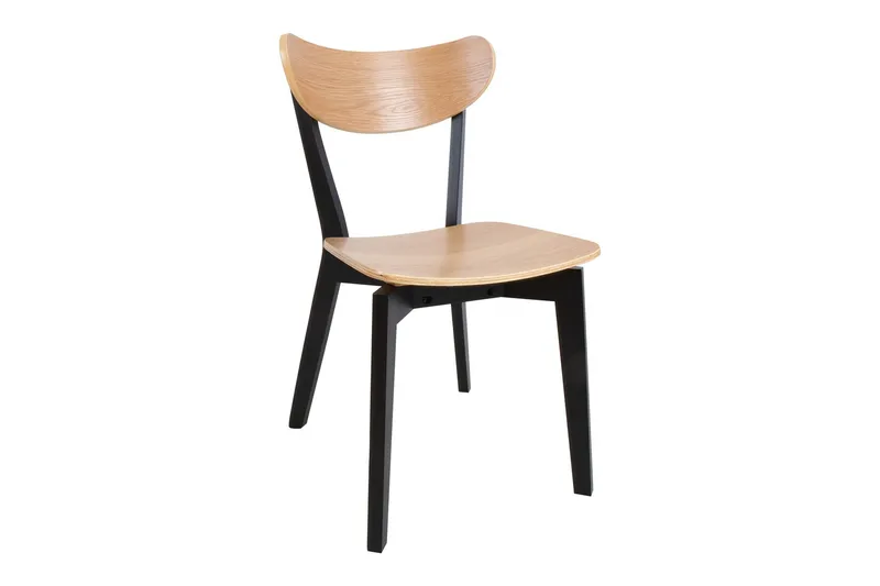 Roxby Runt Matbord 105 cm med Trä- och Ekutseende - Svart|Brun - Möbler - Bord & matgrupper - Matbord & köksbord