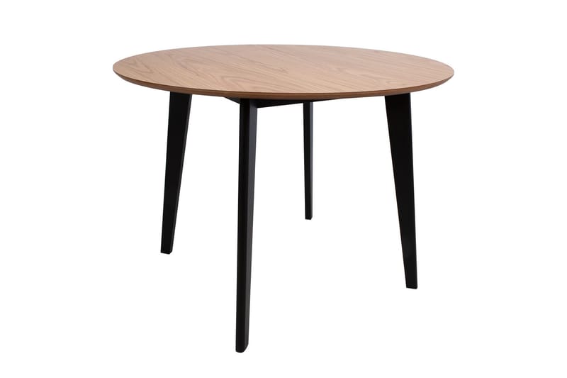 Roxby Runt Matbord 105 cm med Trä- och Ekutseende - Svart|Brun - Möbler - Bord & matgrupper - Matbord & köksbord
