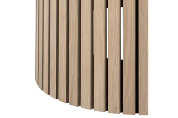 Sakie Runt Matbord 120 cm med Trä- och Ekutseende - Vit - Möbler - Bord & matgrupper - Matbord & köksbord