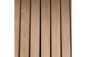 Saku Runt Matbord 120 cm med Trä- och Ekutseende - Vit - Möbler - Bord & matgrupper - Matbord & köksbord