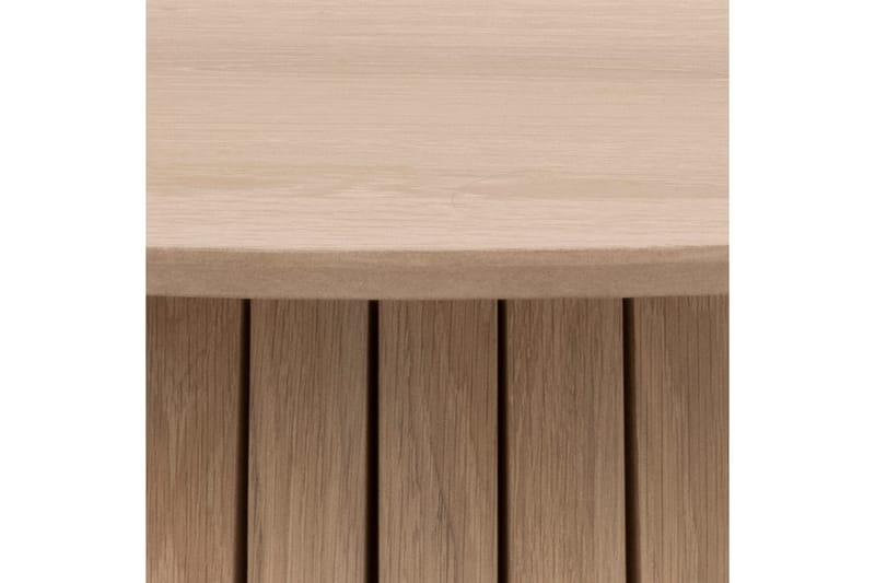 Saku Runt Matbord 120 cm med Trä- och Ekutseende - Vit - Möbler - Bord & matgrupper - Matbord & köksbord
