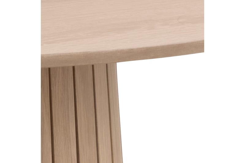 Saku Runt Matbord 120 cm med Trä- och Ekutseende - Vit - Möbler - Bord & matgrupper - Matbord & köksbord