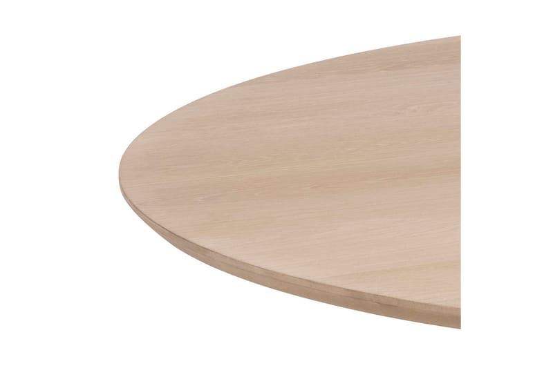 Saku Runt Matbord 120 cm med Trä- och Ekutseende - Vit - Möbler - Bord & matgrupper - Matbord & köksbord
