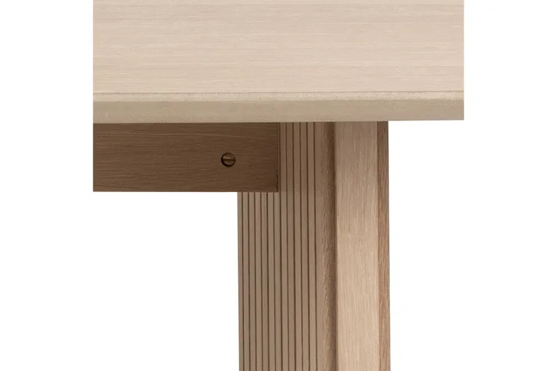 Saku Stort Rektangulärt Matbord 220 cm med Trä- och Ekutseende - Vit - Möbler - Bord & matgrupper - Matbord & köksbord