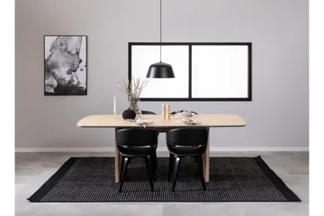 Saku Stort Rektangulärt Matbord 220 cm med Trä- och Ekutseende - Vit - Möbler - Bord & matgrupper - Matbord & köksbord