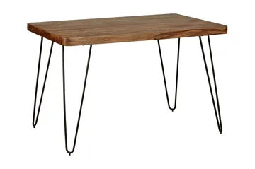 Samhita Rektangulärt Matbord 120 cm i Trä med Metallben - Brun - Möbler - Bord & matgrupper - Matbord & köksbord