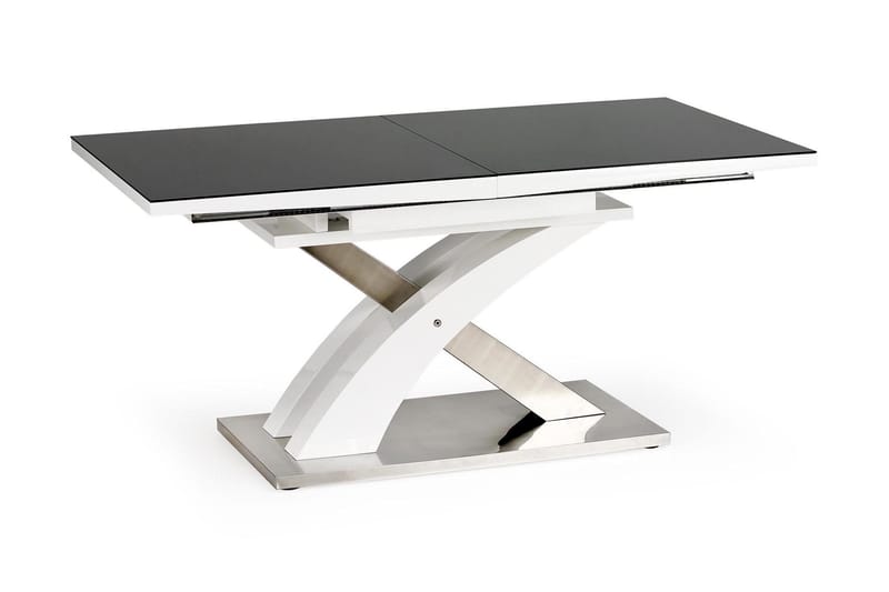 Sandor Förlängningsbart Matbord 160 cm - Svart/Vit - Matbord & köksbord