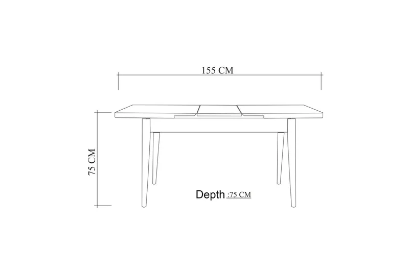Sanina Matbord 120x75x120 cm - Grön/Vit - Möbler - Bord & matgrupper - Matbord & köksbord