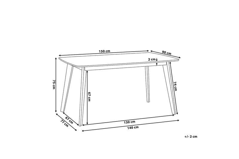 Santos Matbord 150 cm - Vit - Möbler - Bord & matgrupper - Matbord & köksbord
