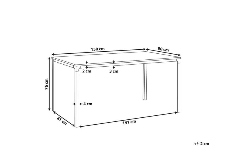 Shiro Matbord 150 cm - Ljust Trä/Svart - Möbler - Bord & matgrupper - Matbord & köksbord