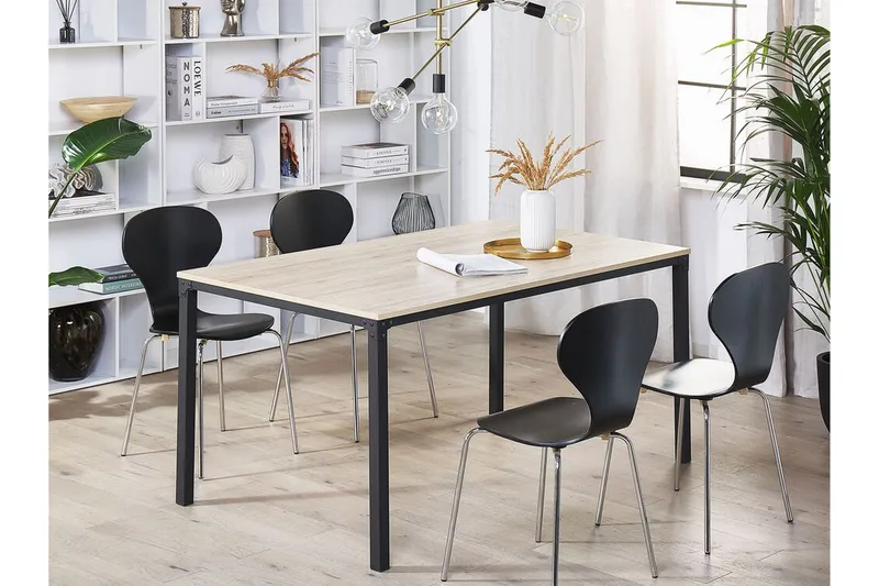 Shiro Matbord 150 cm - Ljust Trä/Svart - Möbler - Bord & matgrupper - Matbord & köksbord