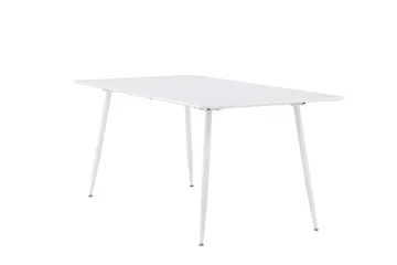 Silar Rektangulärt Matbord 180 cm med Metallutseende - Vit - Möbler - Bord & matgrupper - Matbord & köksbord