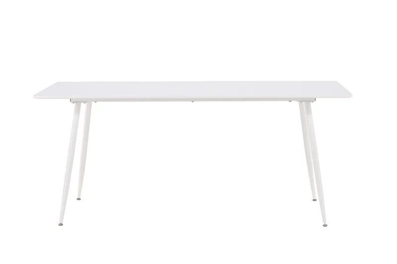 Silar Rektangulärt Matbord 180 cm med Metallutseende, Vit