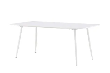 Silar Rektangulärt Matbord 180 cm med Metallutseende - Vit - Möbler - Bord & matgrupper - Matbord & köksbord