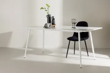 Silar Rektangulärt Matbord 180 cm med Metallutseende - Vit - Möbler - Bord & matgrupper - Matbord & köksbord