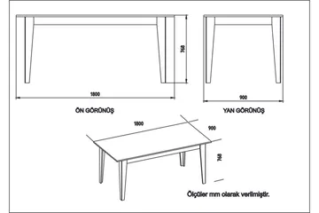Sincerely Matbord 180 cm - Valnöt|Svart - Möbler - Bord & matgrupper - Matbord & köksbord