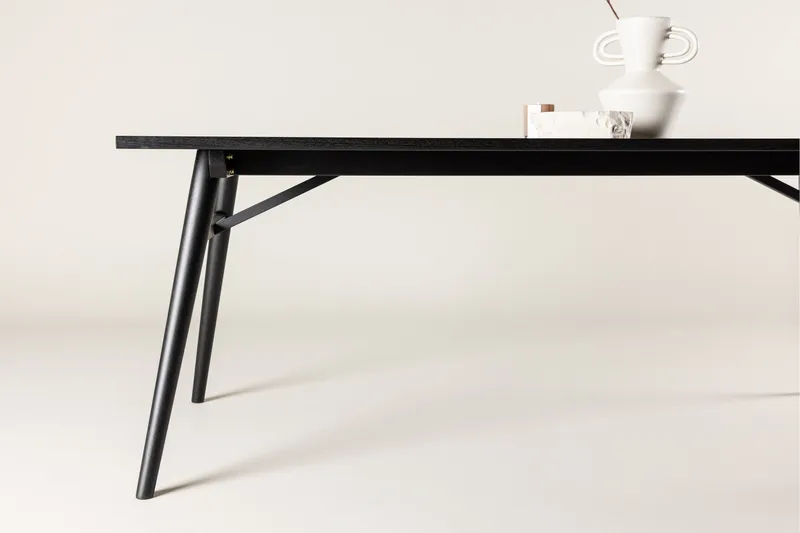Sleek Matbord 195 cm Förlängningsbart - Svart - Möbler - Bord & matgrupper - Matbord & köksbord