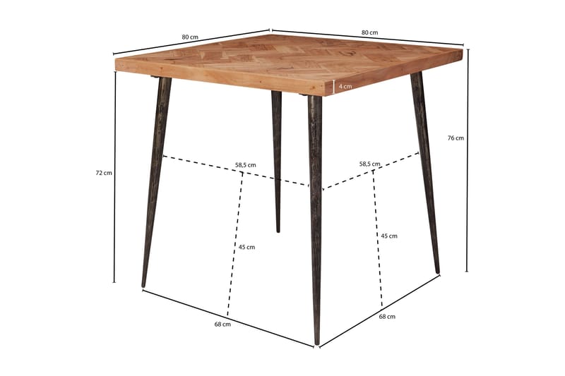 Synia Matbord 80 cm - Trä/natur - Matbord & köksbord