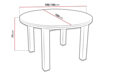 Tabell Förlängningsbart matbord 100 cm - Trä/Natur - Möbler - Bord & matgrupper - Matbord & köksbord