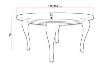 Tabell Förlängningsbart matbord 150 cm - Vit - Möbler - Bord & matgrupper - Matbord & köksbord