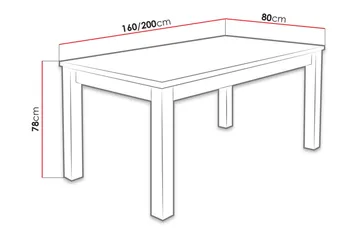 Tabell Förlängningsbart Matbord 160x80x78 cm - Trä/Natur - Möbler - Bord & matgrupper - Matbord & köksbord