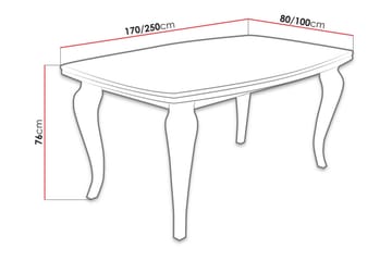 Tabell Förlängningsbart matbord 170 cm - Vit - Möbler - Bord & matgrupper - Matbord & köksbord