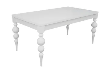 Tabell Utdragbart Rektangulärt Matbord 160 cm - Vit - Möbler - Bord & matgrupper - Matbord & köksbord