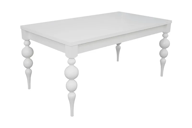 Tabell Utdragbart Rektangulärt Matbord 160 cm - Vit - Möbler - Bord & matgrupper - Matbord & köksbord