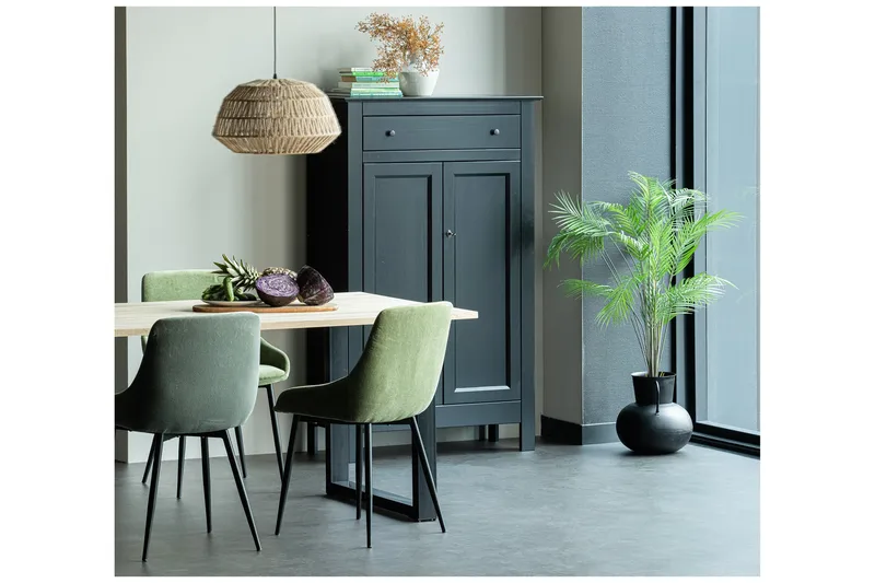 Tablo Matbord U-Formade Ben 160 cm Obehandlat - Ek/Svart - Möbler - Bord & matgrupper - Matbord & köksbord