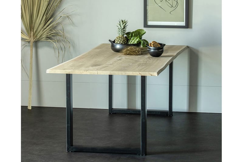 Tablo Matbord U-Formade Ben 199 cm - Ek/Svart - Möbler - Bord & matgrupper - Matbord & köksbord