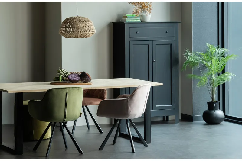 Tablo Matbord U-Formade Ben 200 cm - Ek/Svart - Möbler - Bord & matgrupper - Matbord & köksbord