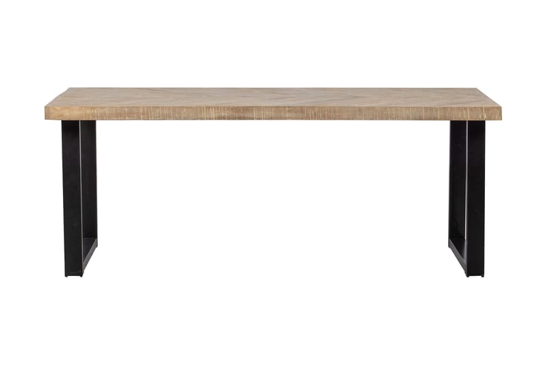 Tablo Matbord U-Formade Ben 200 cm, Spetskypert/Natur/Svart