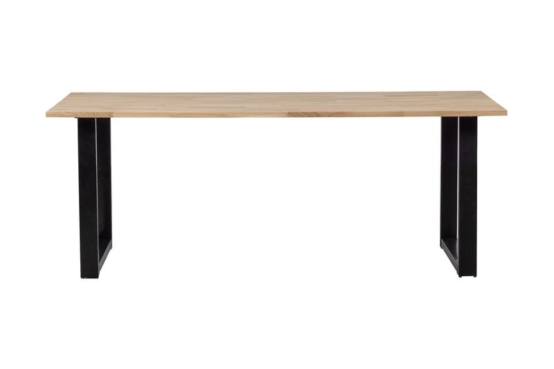 Tablo Matbord U-Formade Ben 220 cm Obehandlat - Ek/Svart - Möbler - Bord & matgrupper - Matbord & köksbord