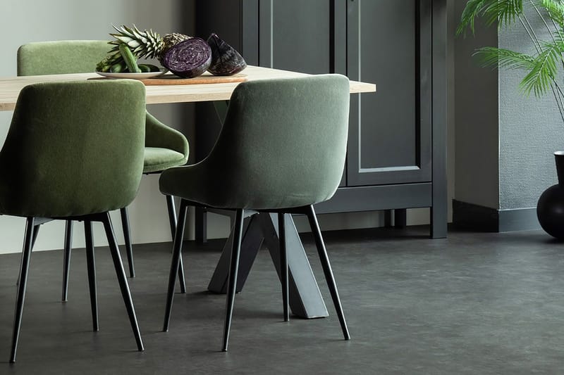 Tablo Matbord X-Formade Ben 160 cm Obehandlat - Ek/Svart - Möbler - Bord & matgrupper - Matbord & köksbord