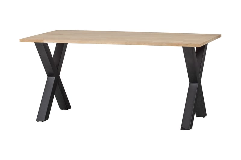 Tablo Matbord X-Formade Ben 180 cm Obehandlat - Ek/Svart - Möbler - Bord & matgrupper - Matbord & köksbord
