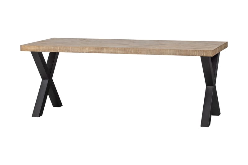 Tablo Matbord X-Formade Ben 180 cm - Spetskypert/Natur/Svart - Möbler - Bord & matgrupper - Matbord & köksbord