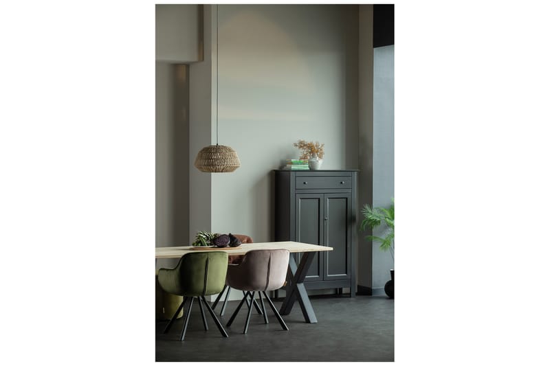 Tablo Matbord X-Formade Ben 200 cm - Ek/Svart - Möbler - Bord & matgrupper - Matbord & köksbord