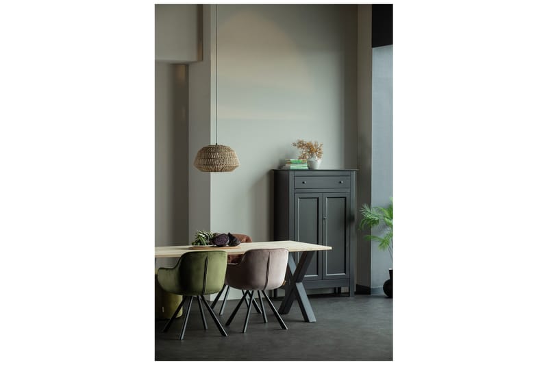 Tablo Matbord X-Formade Ben 200 cm - Ek/Svart - Möbler - Bord & matgrupper - Matbord & köksbord