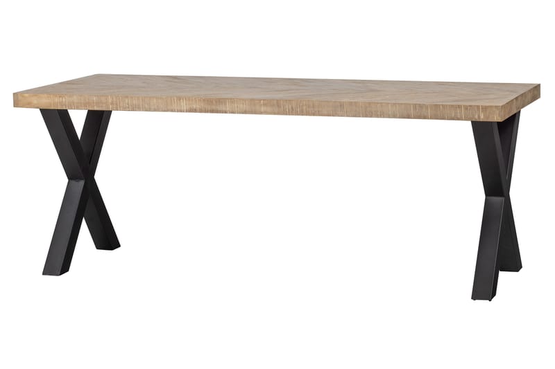 Tablo Matbord X-Formade Ben 200 cm - Spetskypert/Natur/Svart - Möbler - Bord & matgrupper - Matbord & köksbord