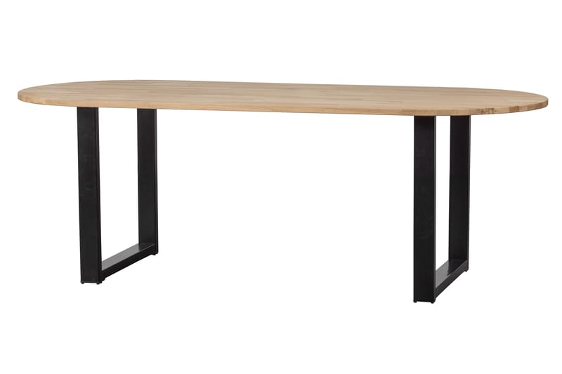 Tablo Matbord X-Formade Ben 220 cm Ovalt - Ek/Svart - Möbler - Bord & matgrupper - Matbord & köksbord