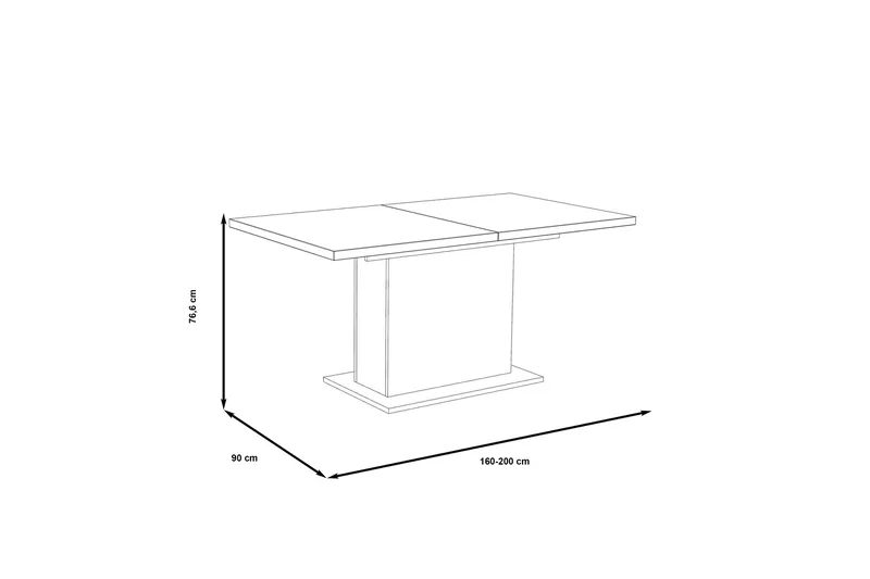 Talebi Matbord 90 cm - Brun/Vit - Möbler - Bord & matgrupper - Matbord & köksbord