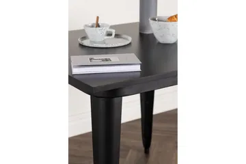 Tempe Litet Kvadratiskt Matbord 80 cm med Metallutseende - Svart - Möbler - Bord & matgrupper - Matbord & köksbord