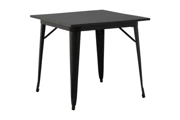 Tempe Litet Kvadratiskt Matbord 80 cm med Metallutseende - Svart - Möbler - Bord & matgrupper - Matbord & köksbord