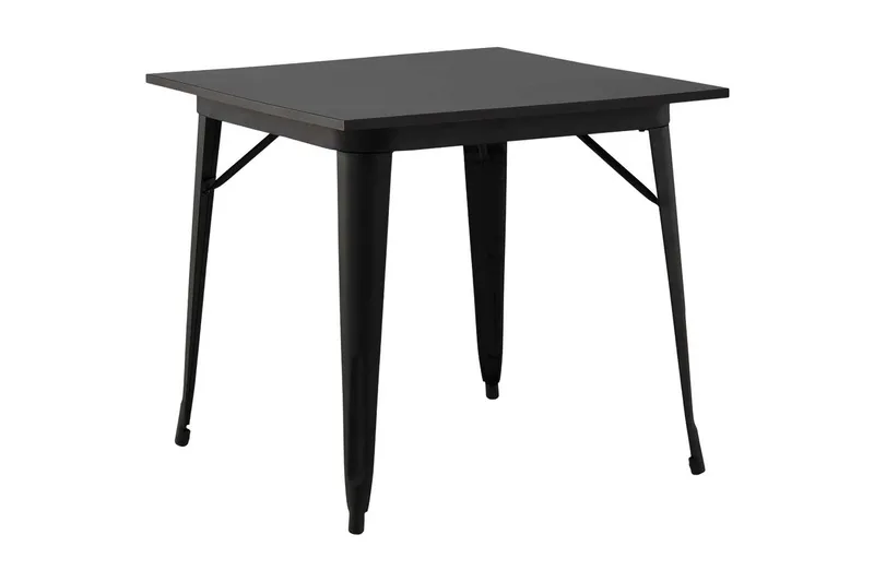 Tempe Litet Kvadratiskt Matbord 80 cm med Metallutseende - Svart - Möbler - Bord & matgrupper - Matbord & köksbord